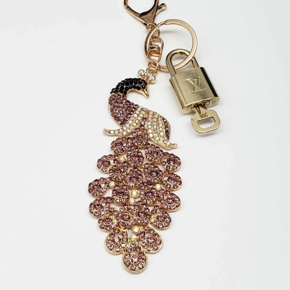 Authentic LV Gold Padlock🔒 Unbranded Swan Keychain Charm for Louis Vuitton Bag